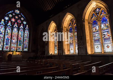 Die Kapelle der St. Etheldreda-Kirche ist eine römisch-katholische Kirche in Ely Place, Farringdon. Das Gebäude ist eines von nur zwei erhaltenen in London von der rei Stockfoto