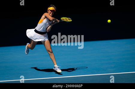Melbourne, Australien. 24th Januar 2022. Australien, 24. Januar 2022, Storm Sanders of Australia in Aktion während der dritten Doppelrunde bei den Australian Open 2022, WTA Grand Slam Tennisturnier am 24. Januar 2022 im Melbourne Park in Melbourne, Australien - Foto: Rob Prange/DPPI/LiveMedia Kredit: Independent Photo Agency/Alamy Live News Stockfoto