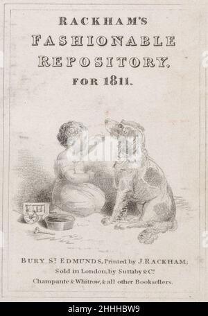 Tauschkarte für Rackham's Mody Repository, für 1811 1811 Anonymous, britisch, 19th Jahrhundert. Tauschkarte für Rackham's Modisches Aufbewahrungsort, für 1811. Anonym, britisch, 19th Jahrhundert. 1811. Gravur Stockfoto