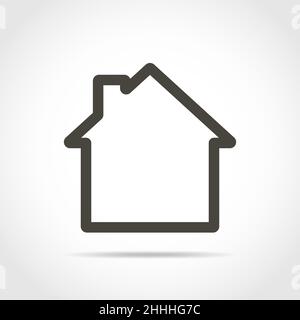 Symbol House in flacher Ausführung. Vector Illustration. Black House, im hellen Hintergrund isoliert. Stock Vektor