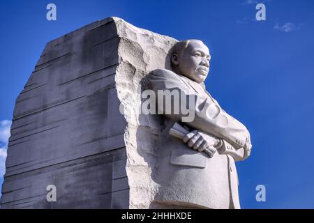 Washington DC, USA - 15. Oktober 2021: Das Martin Luther King Jr. Memorial auf der National Mall in Washington DC. Stockfoto