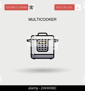 Einfaches Vektorsymbol für Multicooker. Stock Vektor