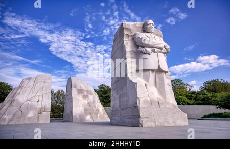 Washington DC, USA - 15. Oktober 2021: Das Martin Luther King Jr. Memorial auf der National Mall in Washington DC. Stockfoto