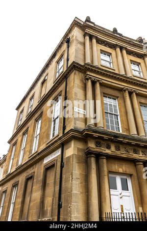 Ecke Circus und Gay Street in Bath City, Vereinigtes Königreich Stockfoto