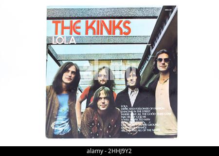 12 Zoll Vinyl LP Schallplattencover von Lola von The Kinks Stockfoto