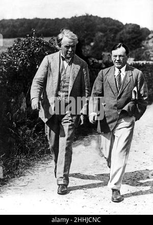 Premierminister David Lloyd George und Leo Amery. 25th. August 1918. Stockfoto