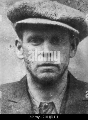 Der Mordfall Andover Motor.der Taxifahrer Sidney George Spicer wurde am 24th. April 1920 von Percy Toplis auf Thruxton Down angeschossen und getötet. Bild zeigt; der Killer Private Percy Toplis. 27th. April 1920. Stockfoto