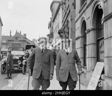 Der Andover Motor Mordfall. Der Taxifahrer Sidney George Spicer wurde am 24th. April 1920 von Percy Toplis auf Thruxton Down angeschossen und getötet. Bild zeigt: Colonel Harmer, Vorsitzender der Bank. April 1920. Stockfoto