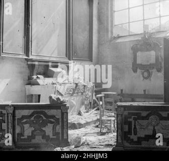 Schäden durch deutsche Schübe an der Seitenkapelle der St. Rumbold's Cathedral in Malines. (Mechelen) Belgien. September 1914 Stockfoto