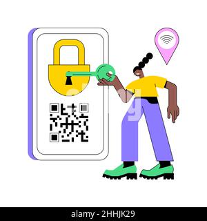 Abstrakte Konzeptdarstellung für Zutrittskontrollsysteme. Stock Vektor
