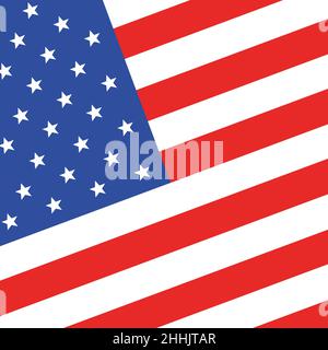 Amerikanische Flagge. Vektorgrafik. Abstrakter patriotischer Hintergrund Stock Vektor