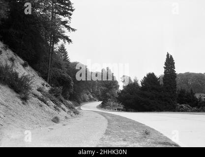 Der Dorking By-Pass (A24) kurz vor seiner Eröffnung am 1934. Juni Stockfoto