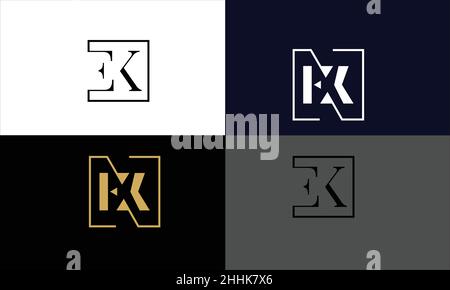 EK, KE Abstract Letters Logo-Monogramm Stock Vektor