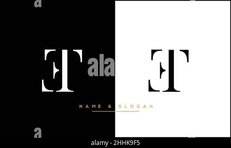 ET, TE Abstract Letters Logo-Monogramm Stock Vektor