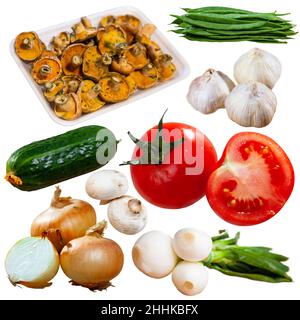 Gemüse isoliert auf weißem Hintergrund Stockfoto
