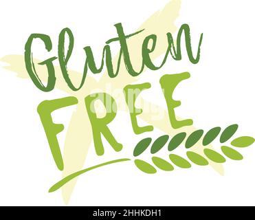 Glutenfreier Aufkleber, Vektorgrafik für Grafik und Webdesign Stock Vektor