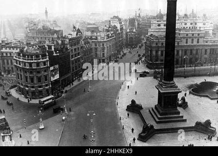 Trafalgar Square, cira 1935. Stockfoto