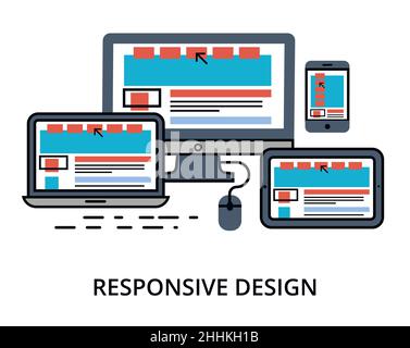Moderne editierbare flache Linie Vektor responsive Design, für Web-und Grafik-Design Stock Vektor