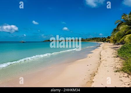 Wunderschöner Pic Nic Beach auf Big Corn Island, Nicaragua Stockfoto