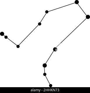 Sternbild Sternzeichen zwillinge. Vektorgrafik. Sternzeichen-Horoskop. Stock Vektor
