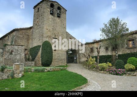 Kirche Sant Cristòfol in Tavertet in der Region Osona, Provinz Barcelona, Katalonien, Spanien Stockfoto