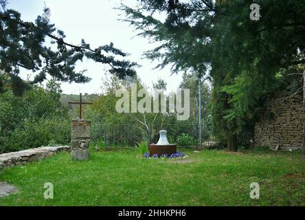 Kirche Sant Cristòfol in Tavertet in der Region Osona, Provinz Barcelona, Katalonien, Spanien Stockfoto