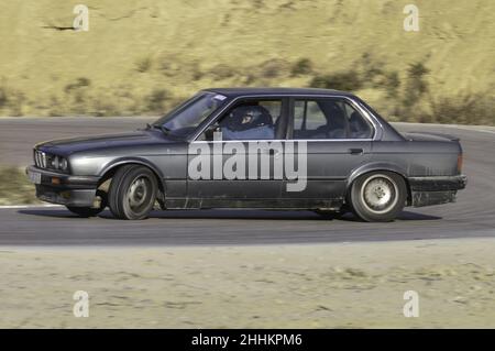 Oldtimer auf dem Gelände während des Lluis lopez Mora Festivals in Barcelona, Spanien Stockfoto