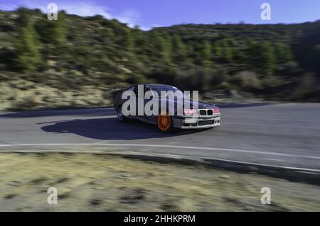 Oldtimer auf dem Gelände während des Lluis lopez Mora Festivals in Barcelona, Spanien Stockfoto