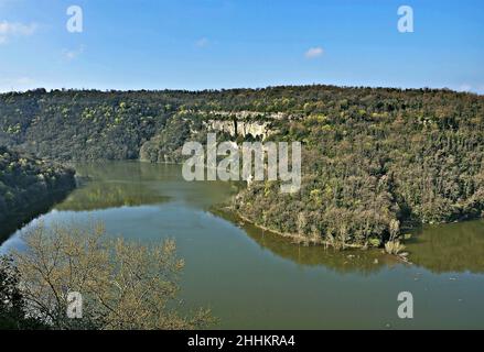 Stausee Sau in Vic in der Region Osona, Provinz Barcelona, Katalonien, Spanien Stockfoto