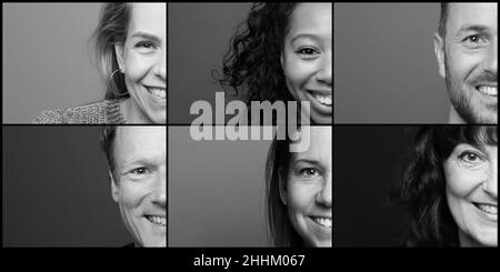 Porträts von schönen kommerziellen kraftvollen Frauen Stockfoto