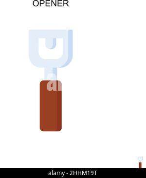 Opener einfaches Vektor-Symbol.perfekte Farbe modernes Piktogramm auf editierbare Kontur. Symbole für Ihr Geschäftsprojekt öffnen Stock Vektor