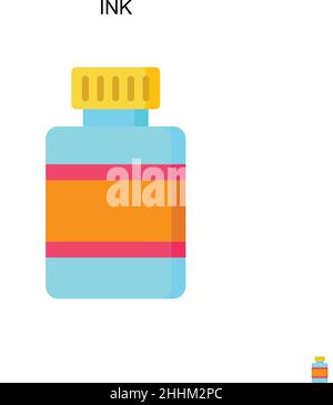 Tinte einfaches Vektor-Symbol.perfekte Farbe modernes Piktogramm auf bearbeitbare Kontur. Ink-Symbole für Ihr Geschäftsprojekt Stock Vektor