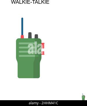 Walkie-Talkie einfaches Vektor-Symbol.perfekte Farbe modernes Piktogramm auf bearbeitbaren Strich. Walkie-Talkie-Symbole für Ihr Geschäftsprojekt Stock Vektor
