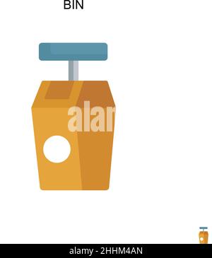 Bin einfaches Vektor-Symbol.perfekte Farbe modernes Piktogramm auf bearbeitbare Kontur. Bin-Symbole für Ihr Geschäftsprojekt Stock Vektor