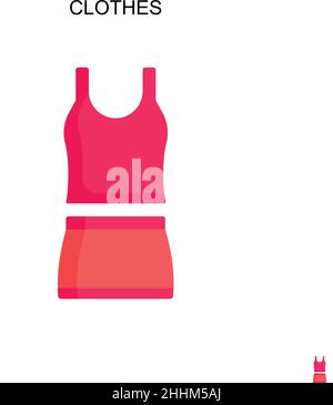 Kleidung einfach Vektor-Symbol.perfekte Farbe modernes Piktogramm auf bearbeitbaren Strich. Kleidung Symbole für Ihr Business-Projekt Stock Vektor