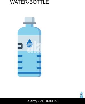 Wasserflasche einfaches Vektor-Symbol.perfekte Farbe modernes Piktogramm auf bearbeitbaren Strich. Symbole für Wasserflaschen für Ihr Geschäftsprojekt Stock Vektor