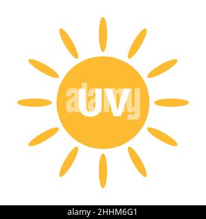 UV-Strahlung Symbol Vektor Solar-UV-Licht Symbol für Grafik-Design, Logo, Website, Social Media, mobile App, UI-Abbildung. Stock Vektor