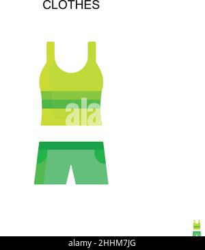Kleidung einfach Vektor-Symbol.perfekte Farbe modernes Piktogramm auf bearbeitbaren Strich. Kleidung Symbole für Ihr Business-Projekt Stock Vektor