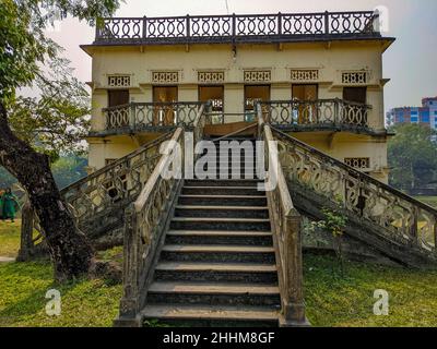 Shashi Lodge, ein architektonisches Symbol der Region Mymensingh in Bangladesch. Stockfoto