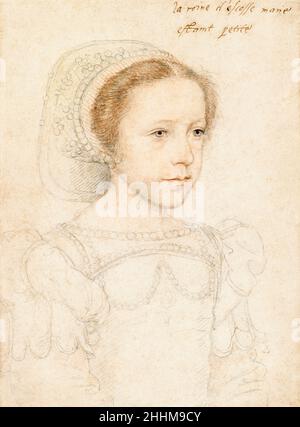 Mary Queen of Scots, als junges Mädchen, Porträtzeichnung von François Clouet, um 1549 Stockfoto