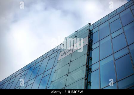 Berlin, Deutschland. 16th September 2021. Außenaufnahme der zentralen Redaktion der dpa Deutsche Presse-Agentur GmbH. Quelle: Fernando Gutierrez-Juarez/dpa-Zentralbild/dpa/Alamy Live News Stockfoto