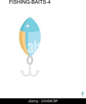Angeln-Köder-4 einfaches Vektor-Symbol.perfekte Farbe modernes Piktogramm auf bearbeitbaren Strich. Angeln-Köder-4 Icons für Ihr Business-Projekt Stock Vektor