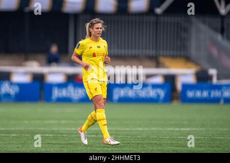 Bromley, Großbritannien. 23rd Januar 2022. Hayes Lane, Bromley, England, 23rd 2022. Januar Katie Stengl (24 Liverpool) während des FA Womens Championship-Spiels zwischen Crystal Palace und Liverpool in Hayes Lane, Bromley, England am 23rd. Januar 2022. Stephen Flynn/SPP Kredit: SPP Sport Pressefoto. /Alamy Live News Stockfoto