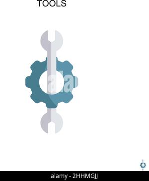 Werkzeuge einfaches Vektor-Symbol.perfekte Farbe modernes Piktogramm auf bearbeitbarer Kontur. Tools-Symbole für Ihr Geschäftsprojekt Stock Vektor
