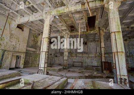 Die streng geheimen Militärbasis versteckt in Tschernobyl: Russische Specht Stockfoto