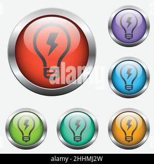 Glasschalter für Glühlampen Stock Vektor