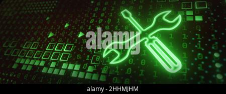 Central Computer Processors CPU Settings Concept - 3D Rendering Stockfoto