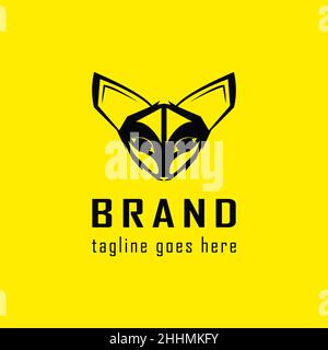 Maus Hirsch Kopf Vektor-Logo. Maus Hirsch Kopf Marke Logo Vektor Vorlage Stock Vektor