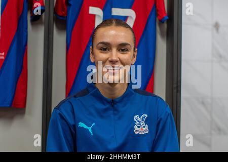 Bromley, Großbritannien. 23rd Januar 2022. Hayes Lane, Bromley, England, 23rd 2022. Januar Crystal Palace gab die Unterzeichnung von Isabella Sibley vor dem FA Womens Championship-Spiel zwischen Crystal Palace und Liverpool in Hayes Lane, Bromley, England am 23rd. Januar 2022 bekannt. Stephen Flynn/SPP Kredit: SPP Sport Pressefoto. /Alamy Live News Stockfoto