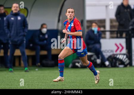 Bromley, Großbritannien. 23rd Januar 2022. Hayes Lane, Bromley, England, 23rd 2022. Januar Isabella Sibley (17 Crystal Palace) debütierte am 23rd. Januar 2022 beim FA Womens Championship-Spiel zwischen Crystal Palace und Liverpool in Hayes Lane, Bromley, England. Stephen Flynn/SPP Kredit: SPP Sport Pressefoto. /Alamy Live News Stockfoto